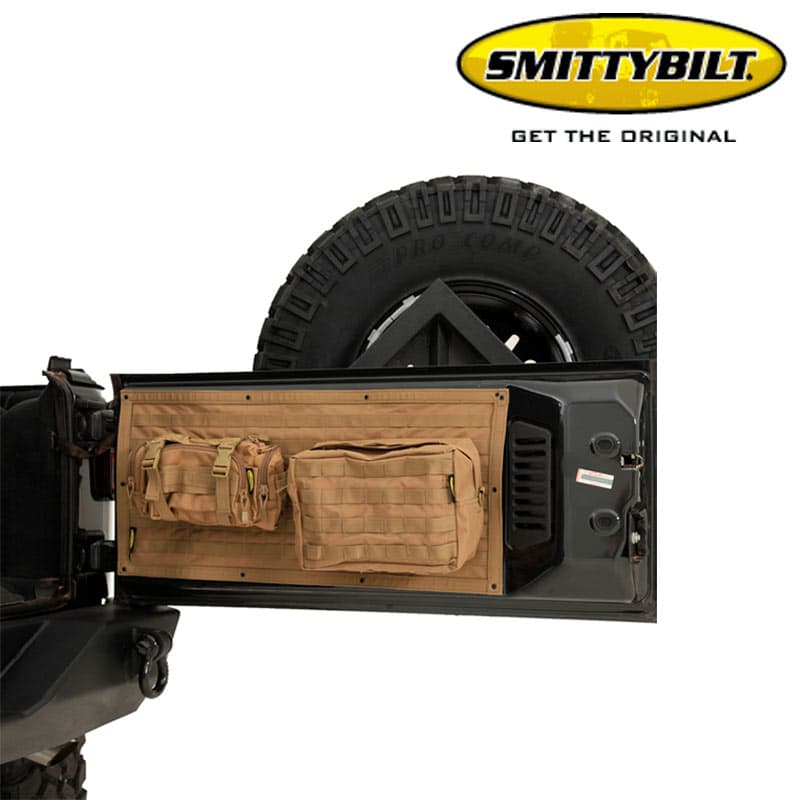 CUBIERTA-PARA-PORTON-TRASERO-G.E.A.R-TAN-MARRON-CLARO-CON-BOLSAS-DE-ALMACENAJE-PARA-JEEP-WRANGLER-JK-2007-2017-SMITTYBILT-5662324